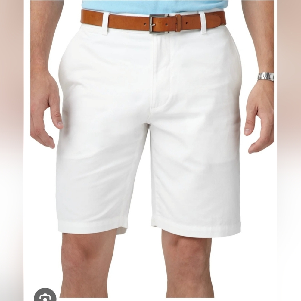 DOCKERS MEN'S PERFECT CLASSIC FIT WHITE SHORTS SIZE 34